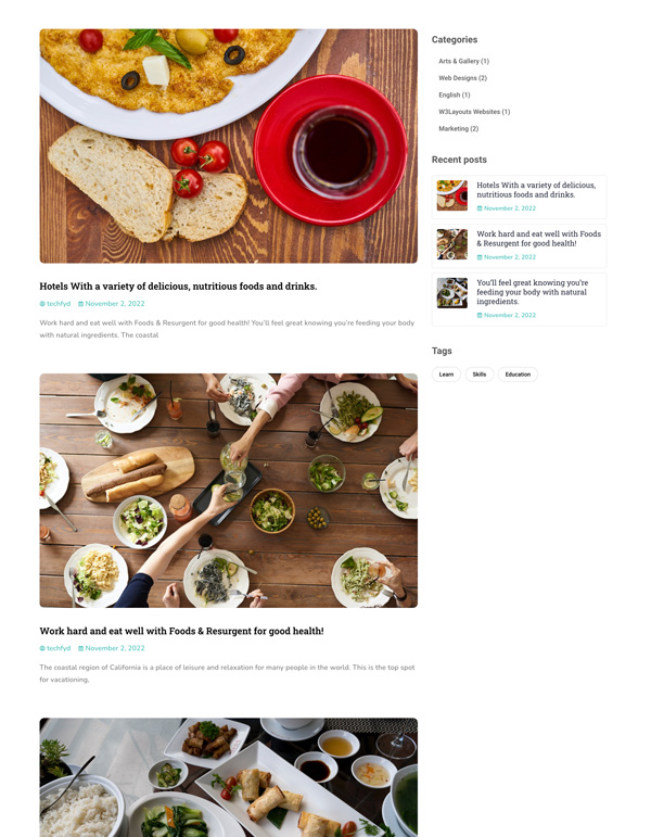Analytics – Blog template screenshot