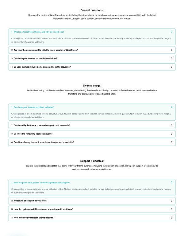 Analytics – Help template screenshot