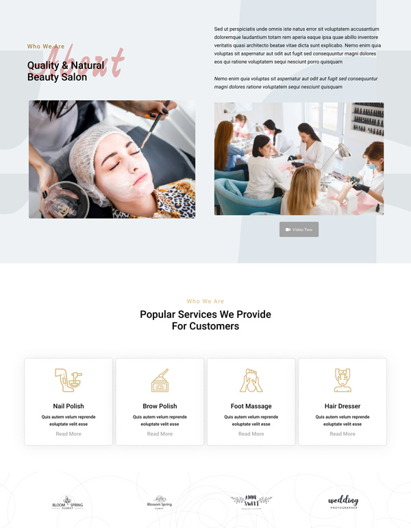 Beauty Bay – About Us template screenshot
