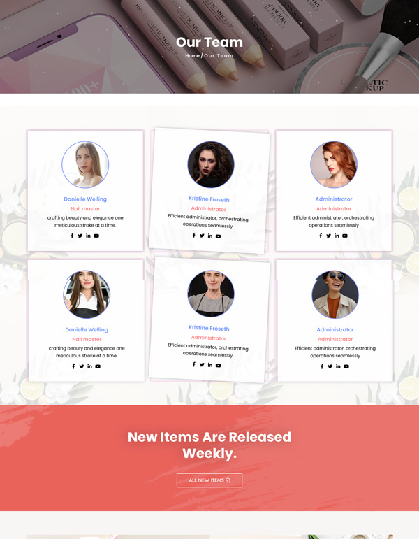 Beauty Queen – Team template screenshot