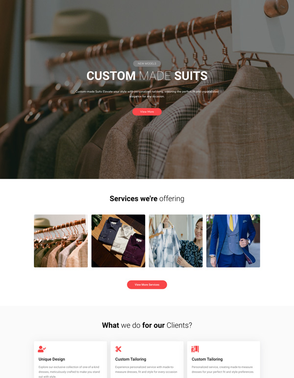 Dress Up – Home template screenshot