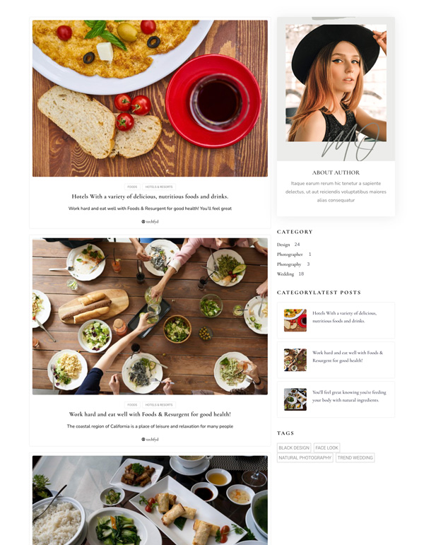 Fancy Wedding – Blog template screenshot