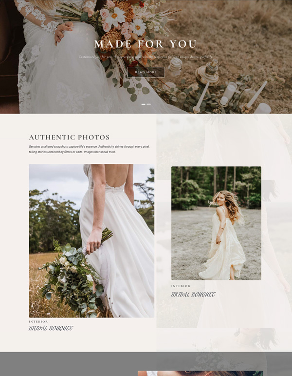 Fancy Wedding – Home template screenshot