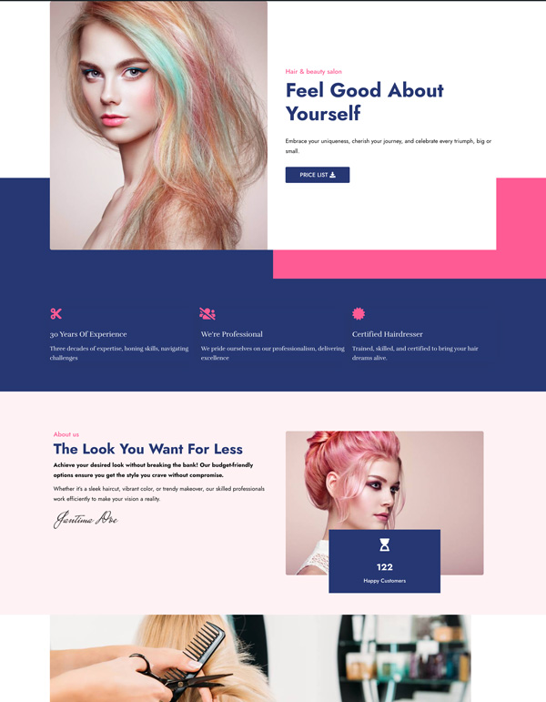 Natural Beauty – Home template screenshot