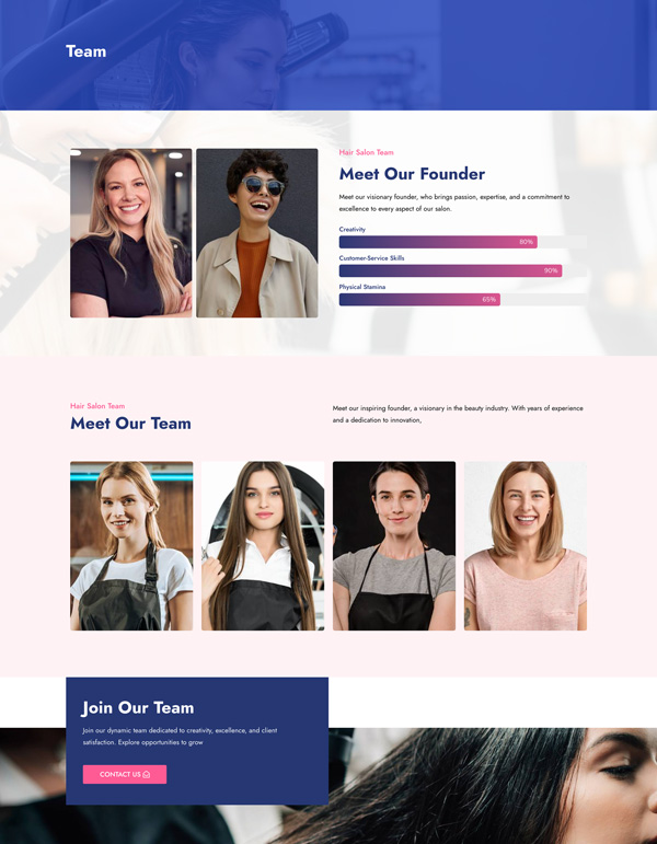 Natural Beauty – Team template screenshot
