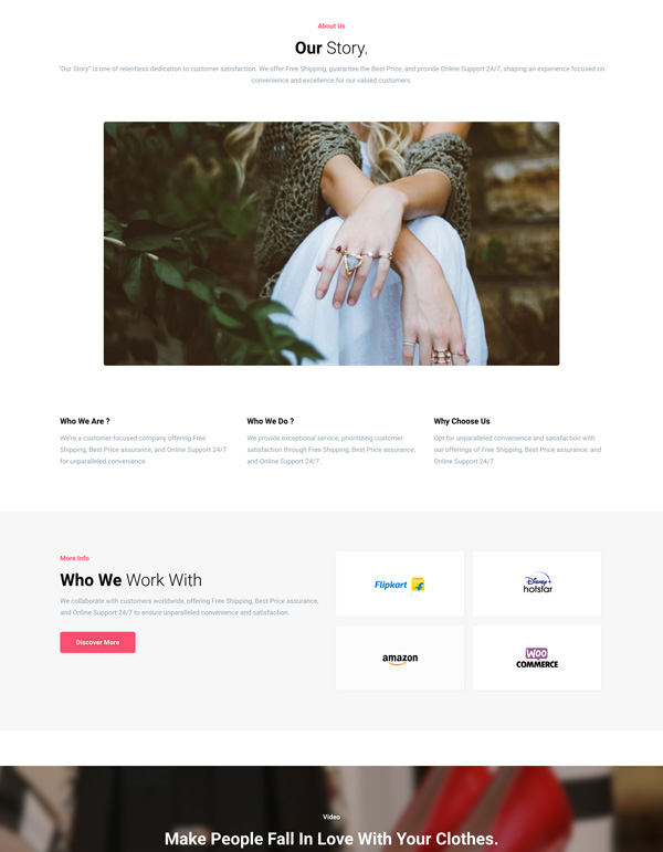 PassionKraft – About Us template screenshot