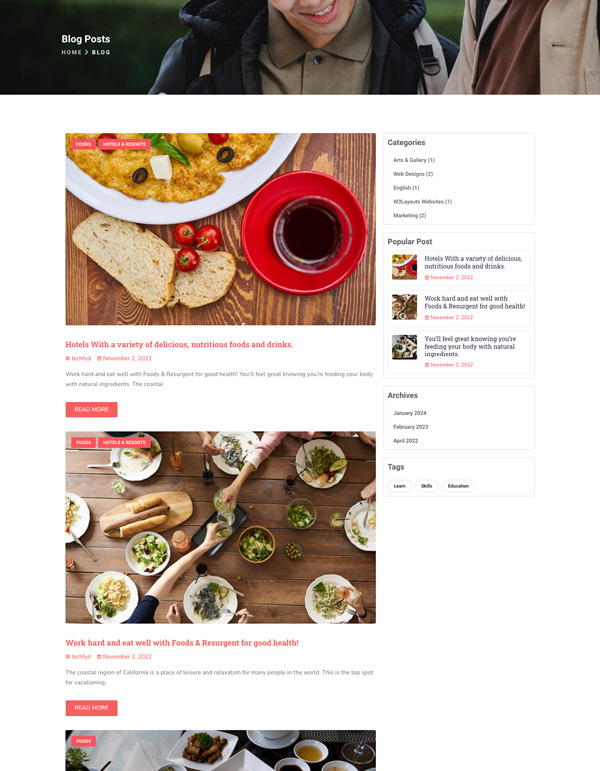 Studious – Blog template screenshot