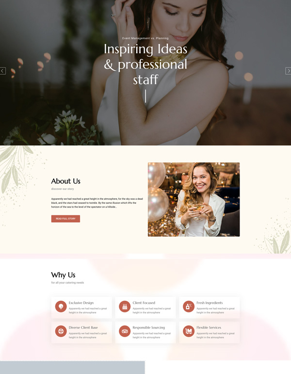 Taysta – Home template screenshot