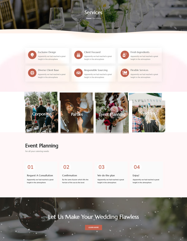 Taysta – Services template screenshot