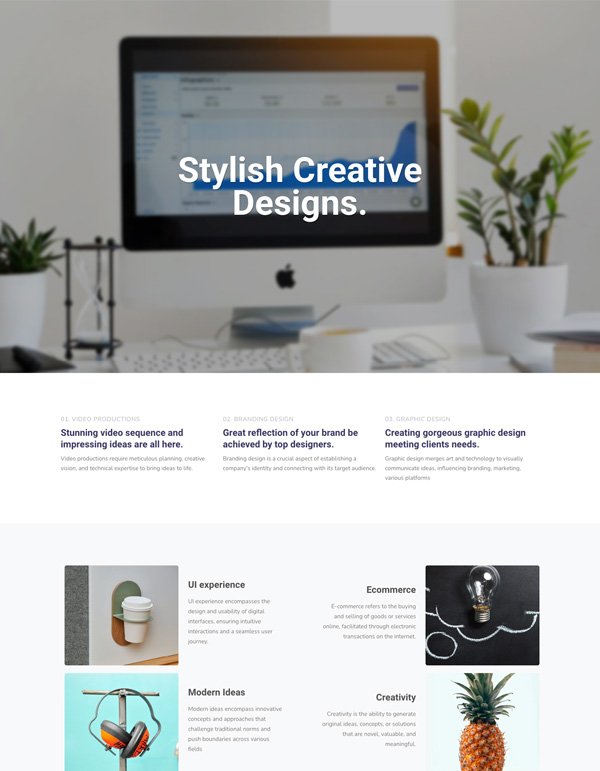 Web Services – Home template screenshot