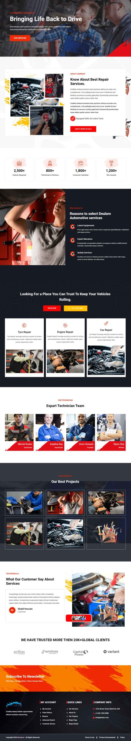 Car Dealer – Home template screenshot