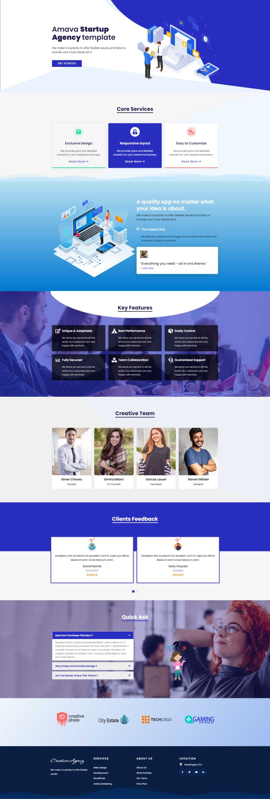 Agency – Home template screenshot