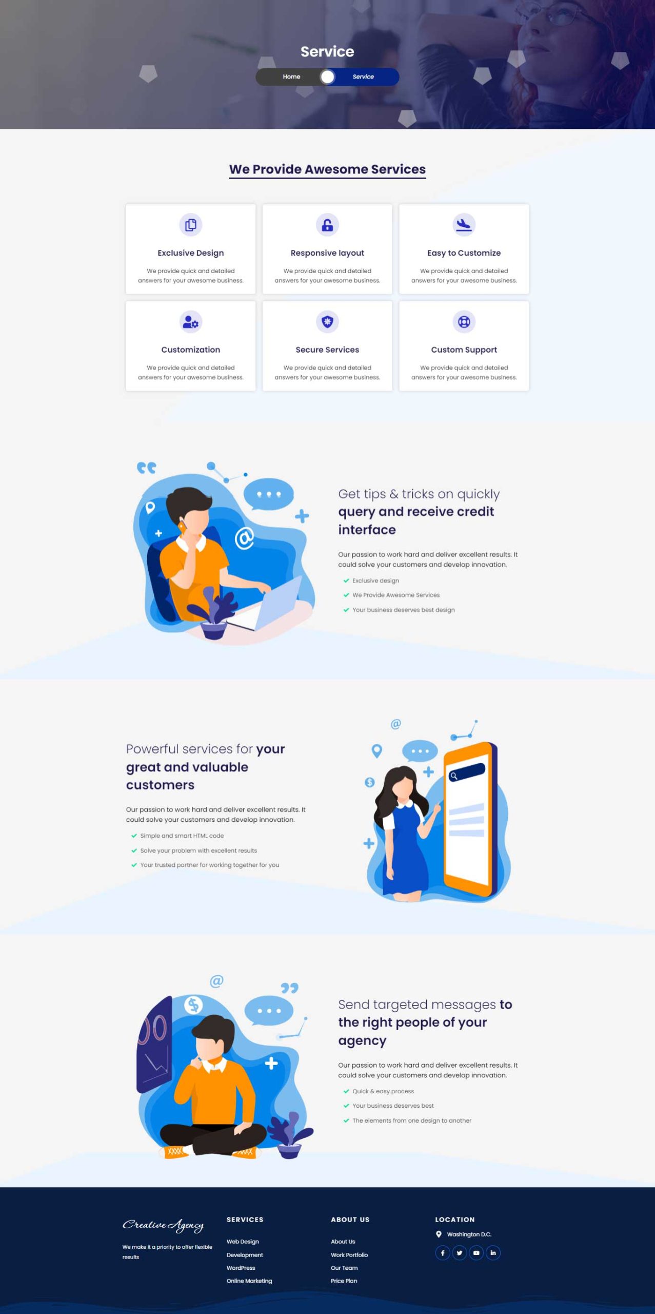 Agency – Services template screenshot