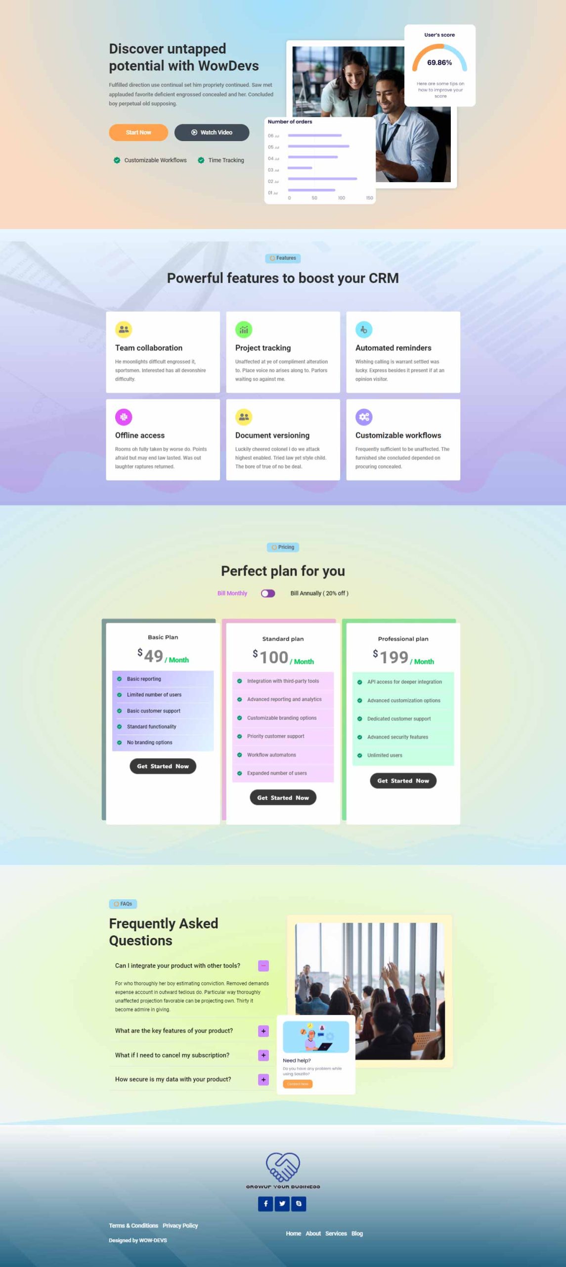 Business Agency – Services template screenshot