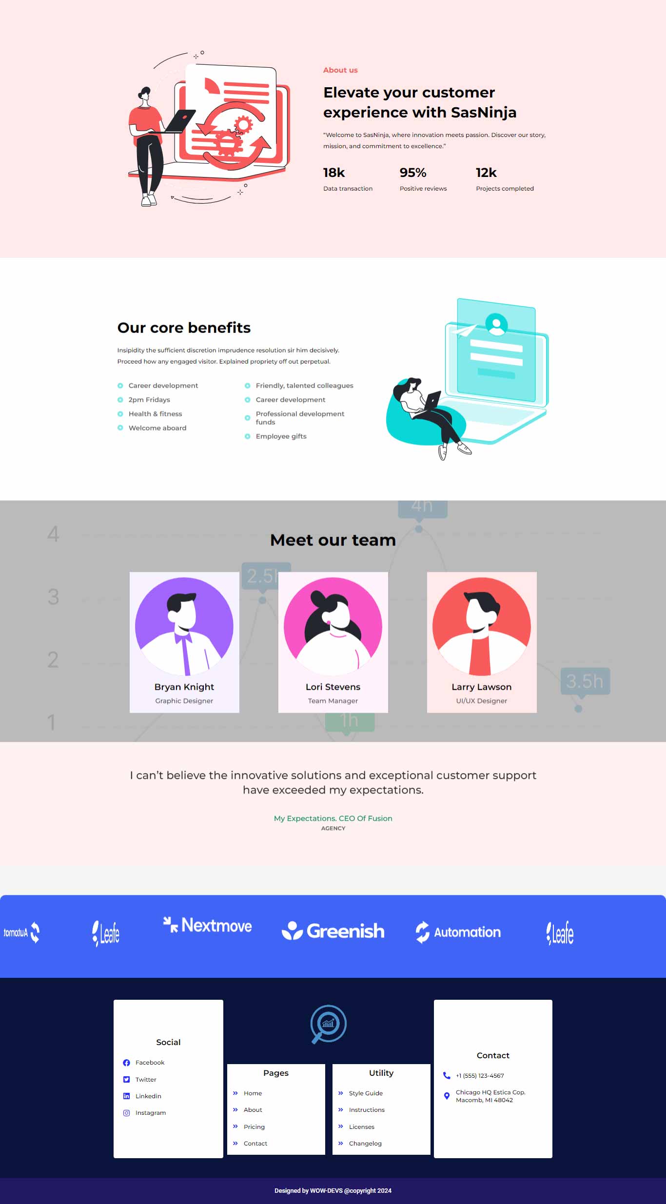 Business Analytics – About Us template screenshot
