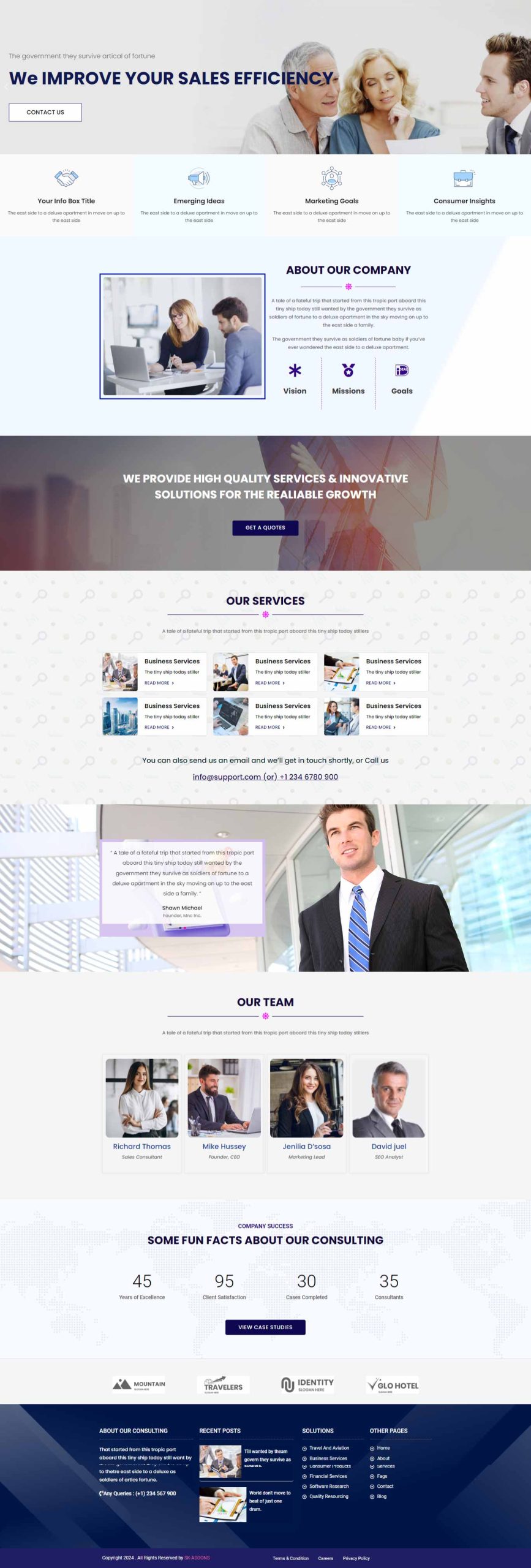 Business Consulting – Home template screenshot