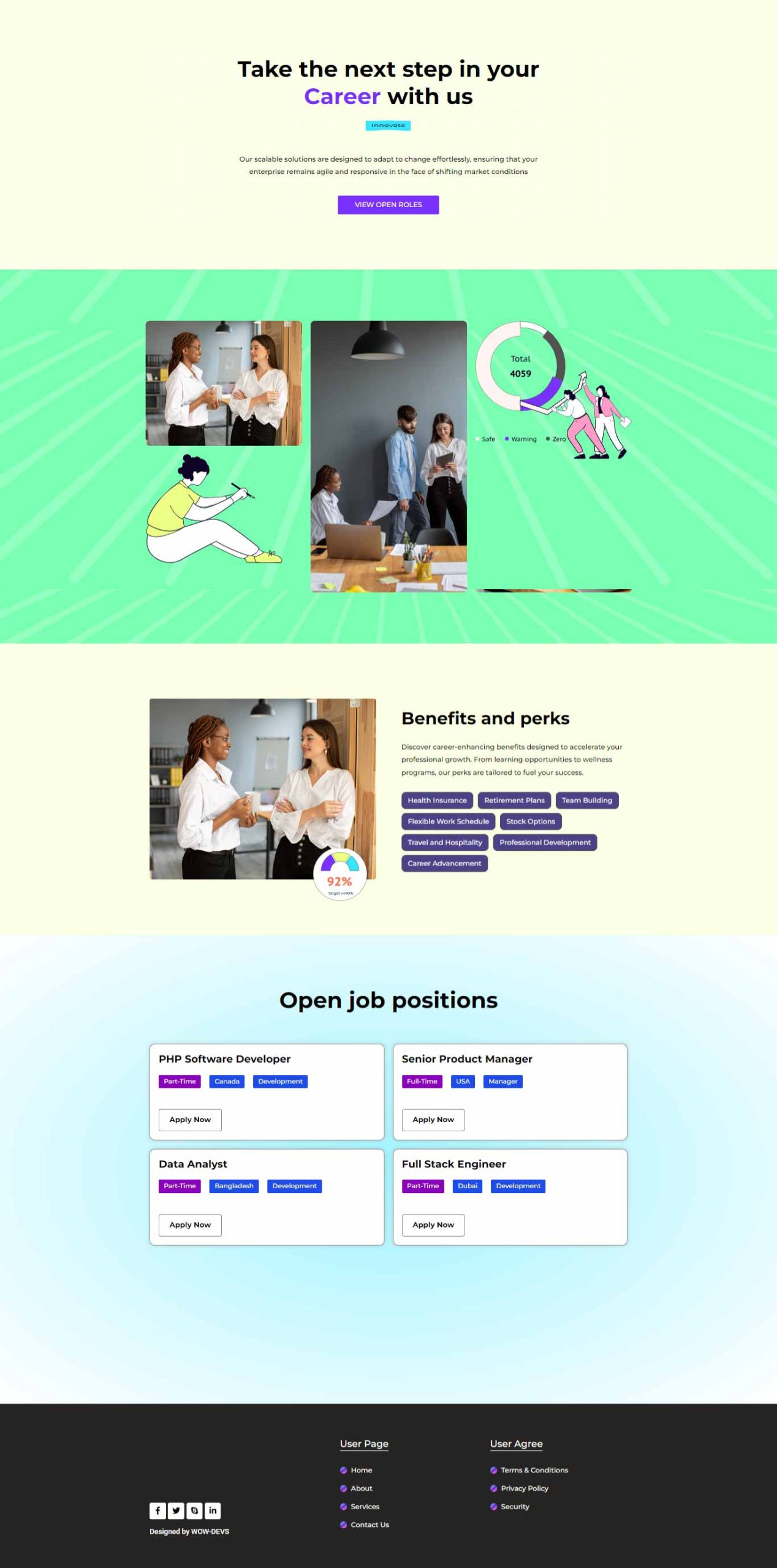 Business Manage – Career template screenshot