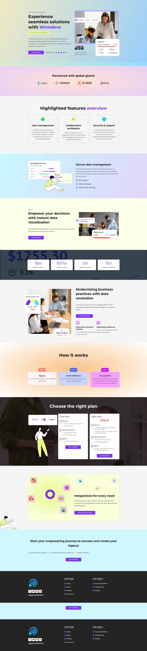 Business Manage – Home template screenshot