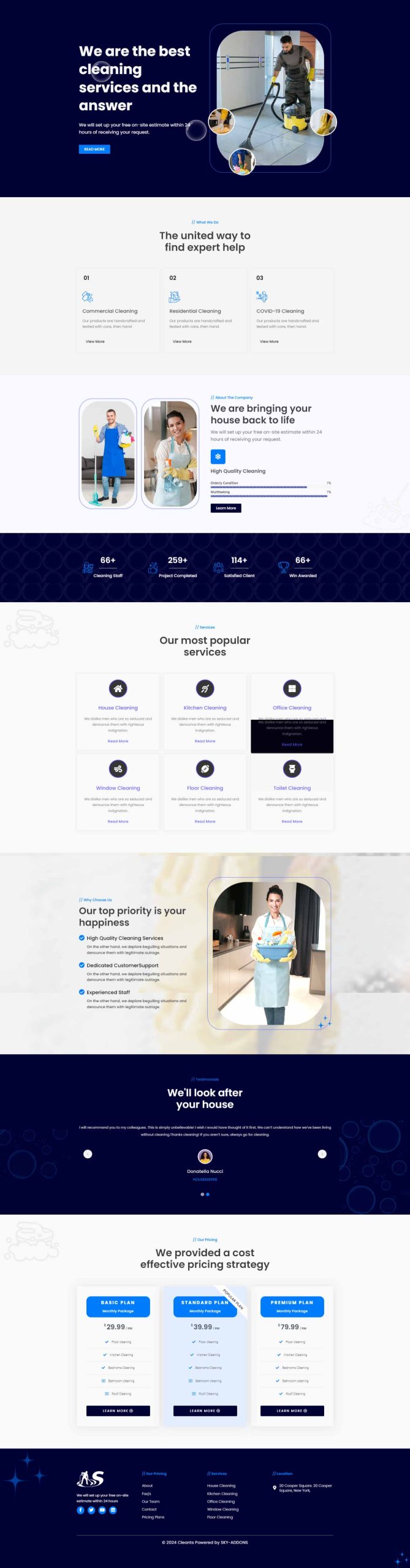 Clean Up – Home template screenshot