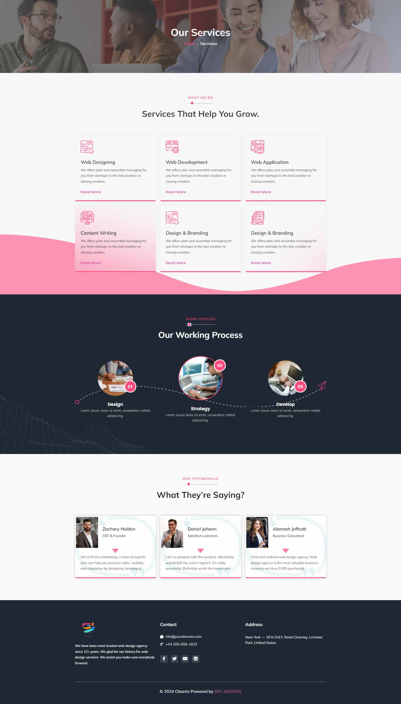 Creative Thinker – Services template screenshot