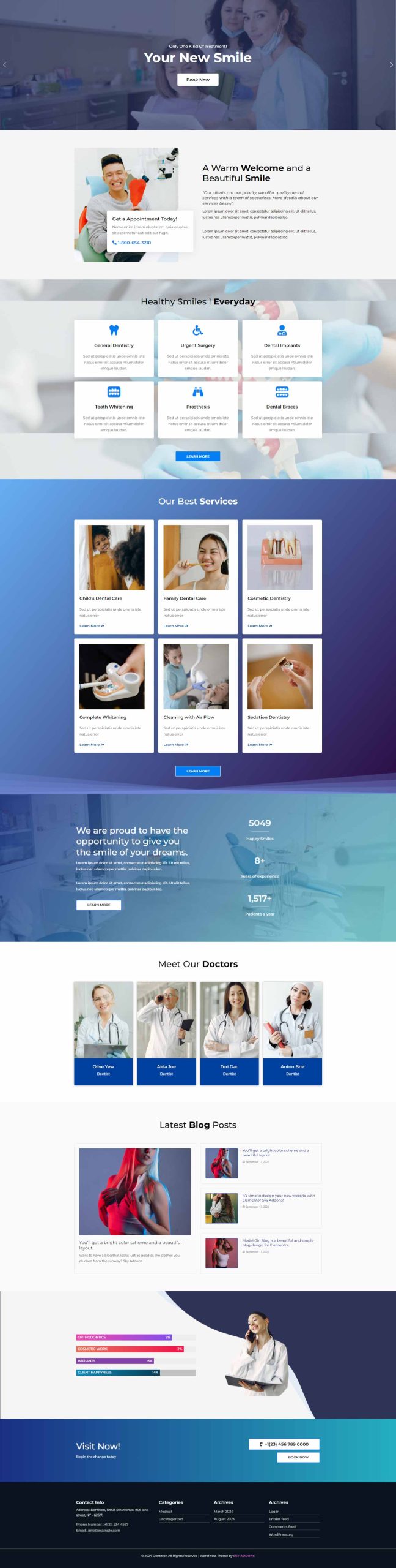 Dental – Home template screenshot