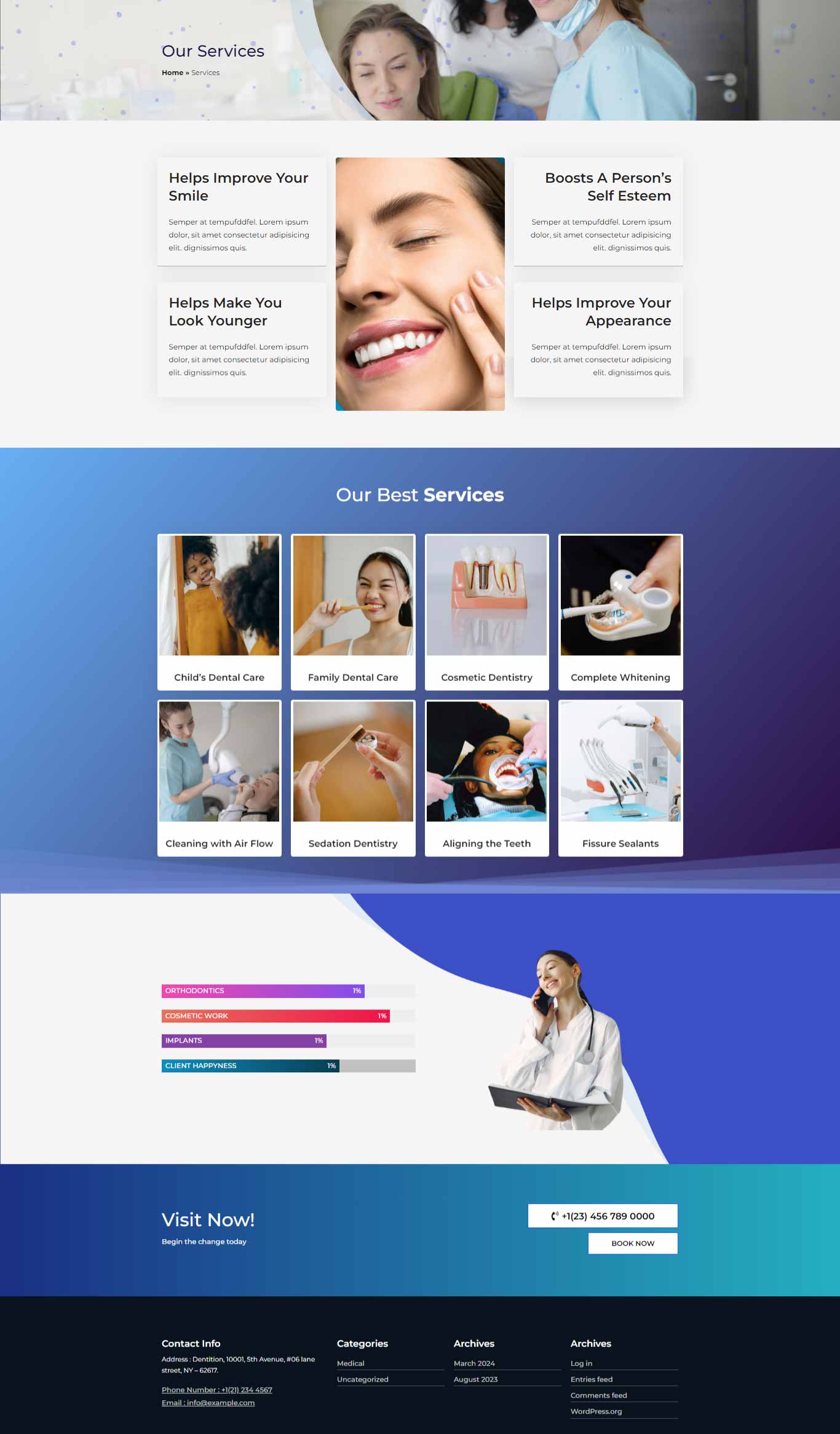 Dental – Services template screenshot