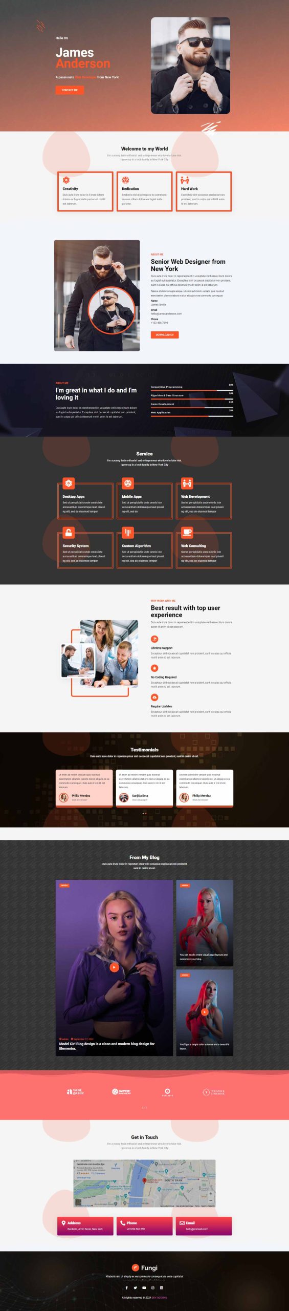 Personal – Single Page template screenshot