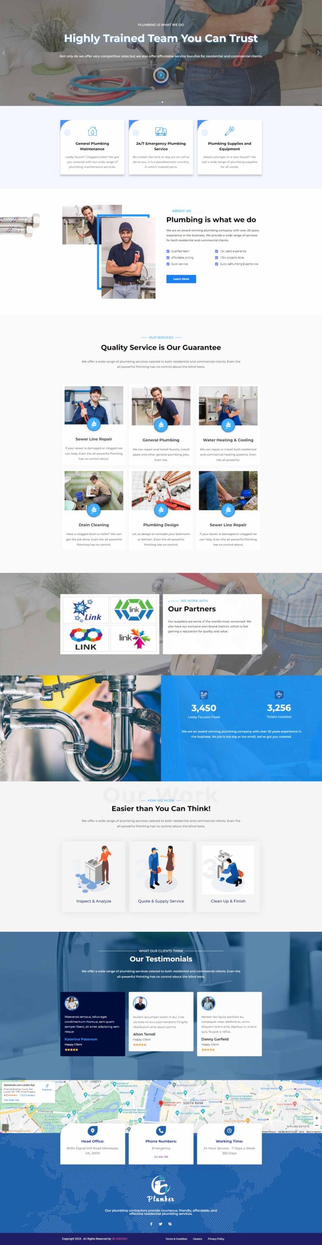 Plumber Agency – Home template screenshot