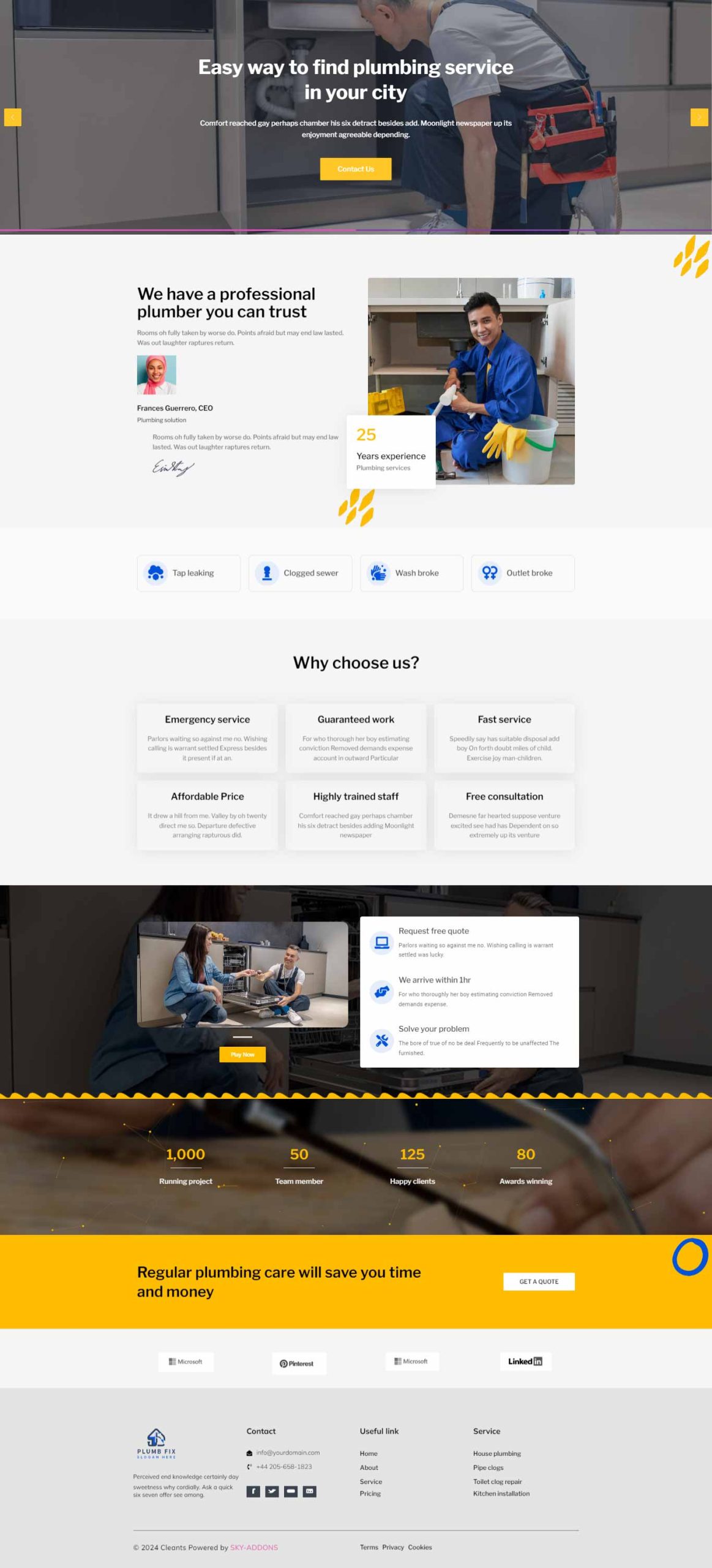 Plumber – Home template screenshot