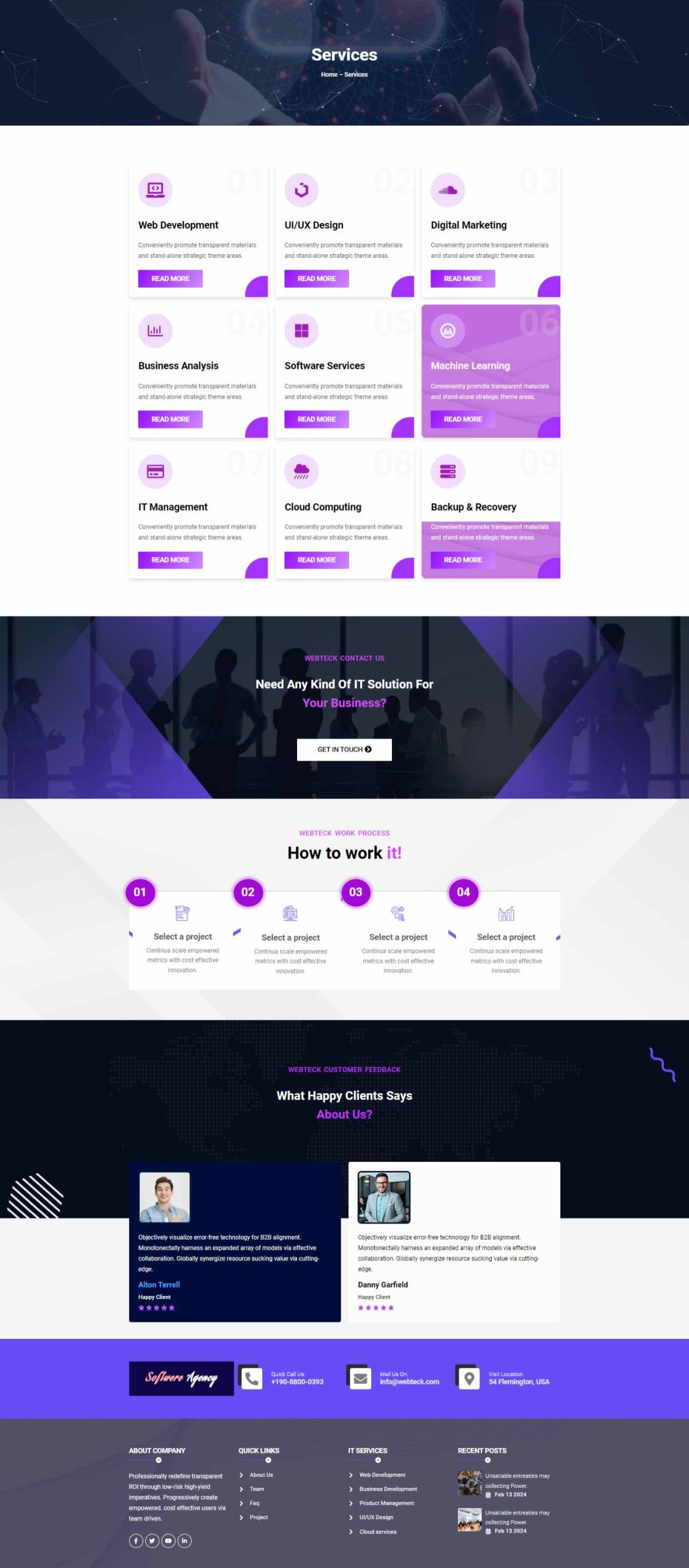 Software Agency – Services template screenshot