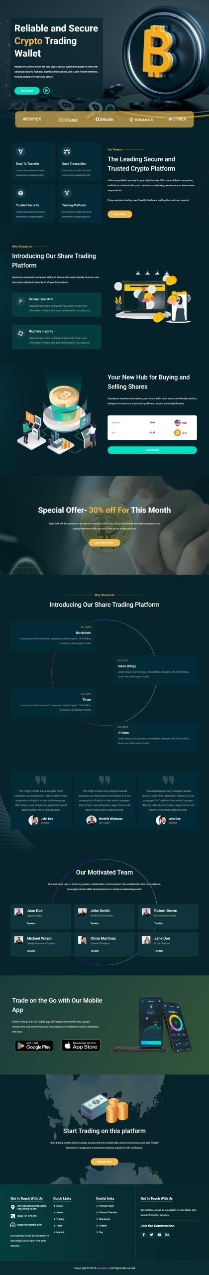 Crypto template screenshot