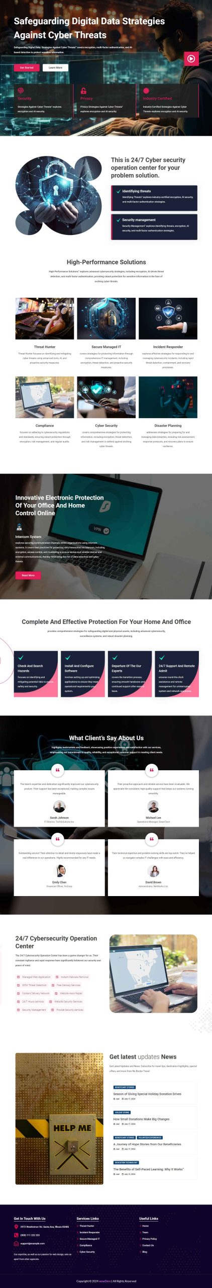 Cyber Security template screenshot