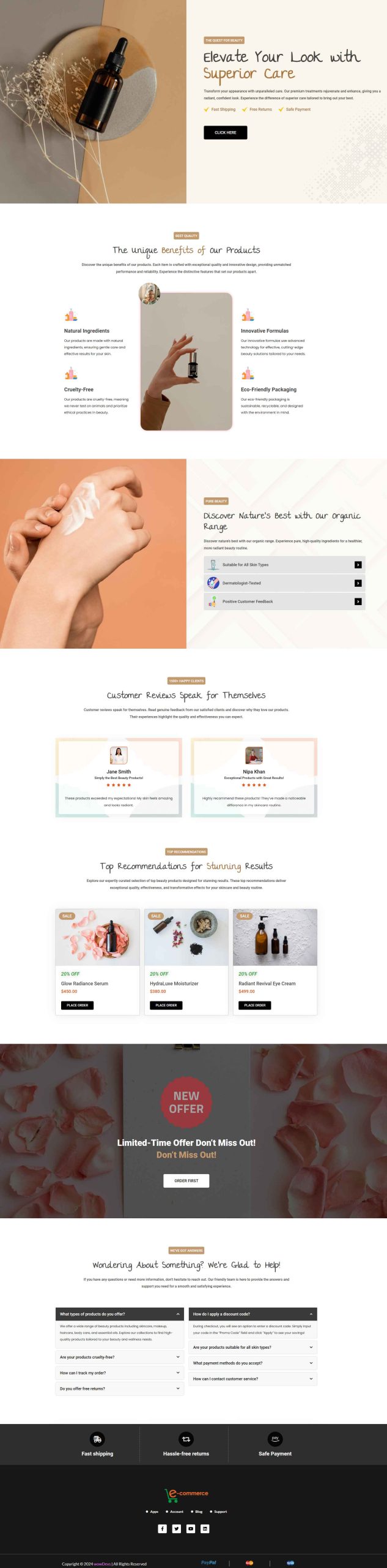 Single Product template screenshot
