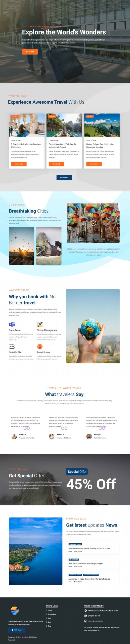 Travel Agency template screenshot